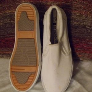White slip ons. Men/Womens